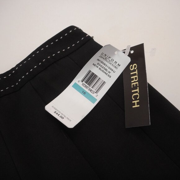 Uniform John Paul Richard Womens Mini Skirt Size 16 Black Side Zip NWT - Picture 8 of 10